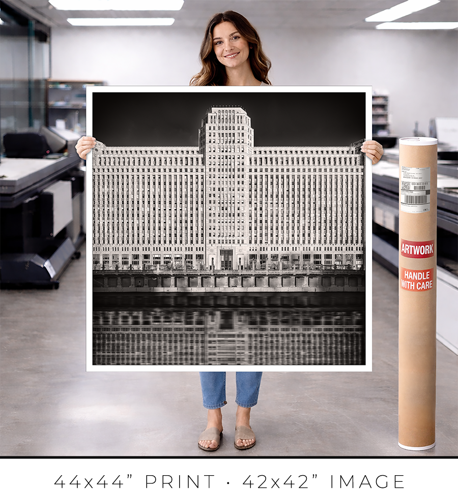 Merchandise Mart Reflected in Chicago River