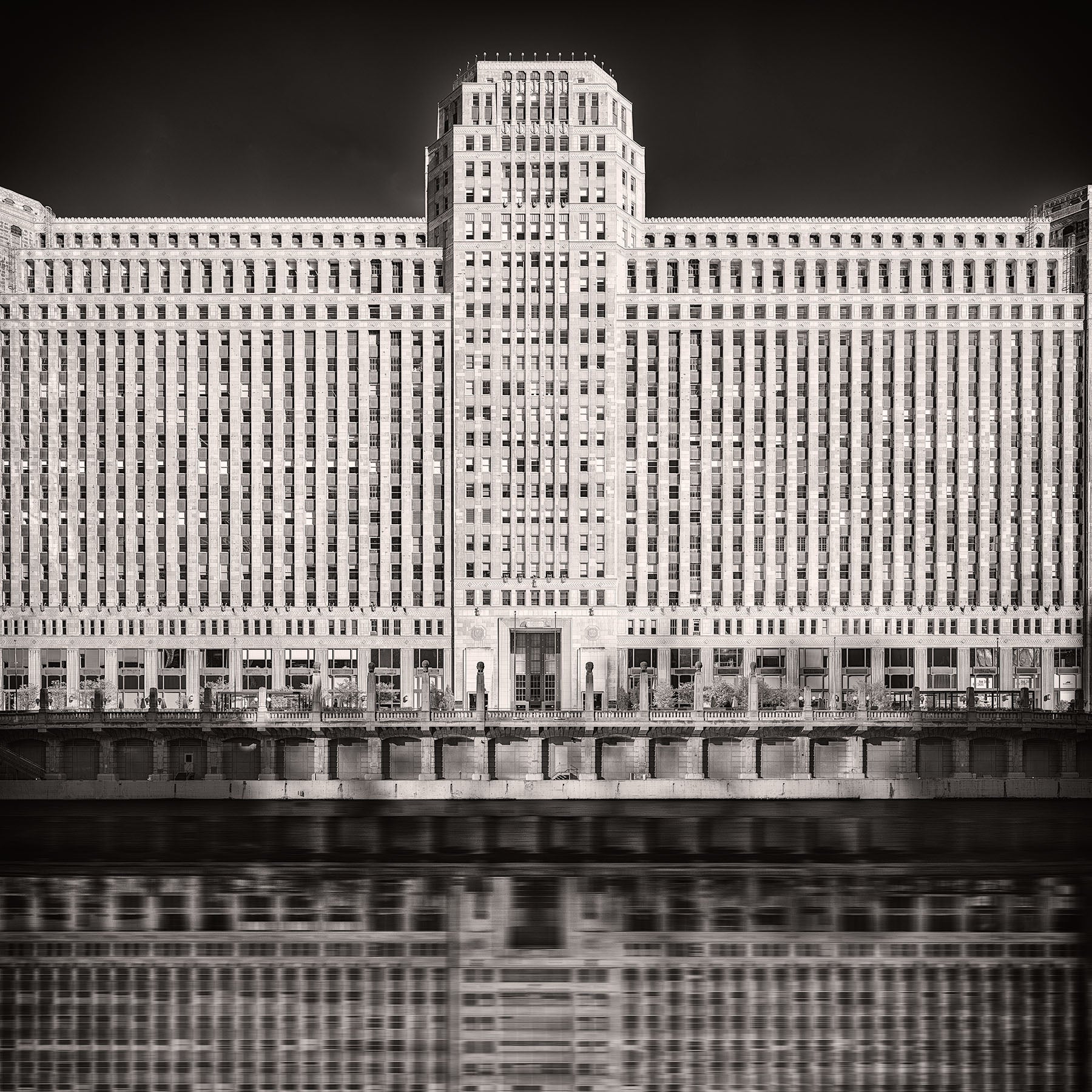 Merchandise Mart Reflected in Chicago River