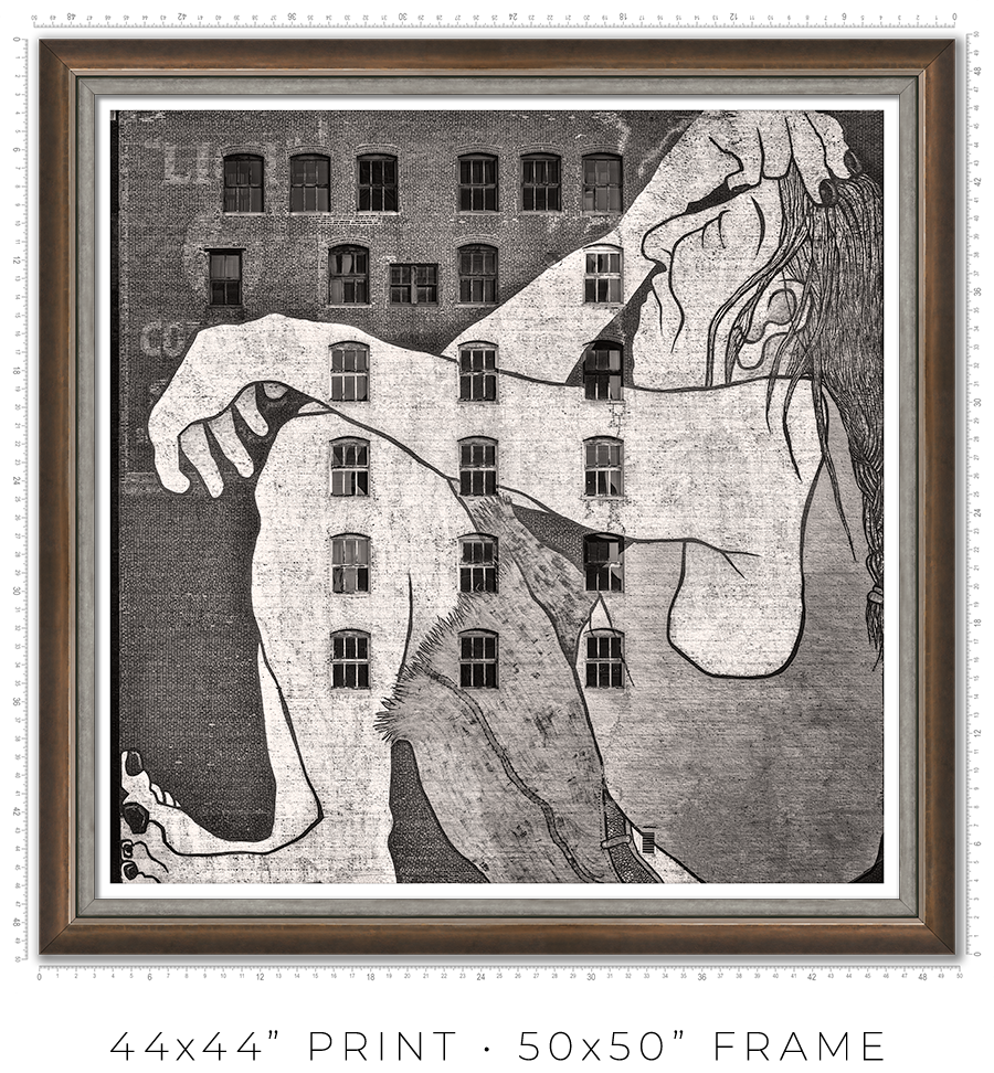 Native American Lost in Chicago Mural - Igor Menaker Fine Art Photography