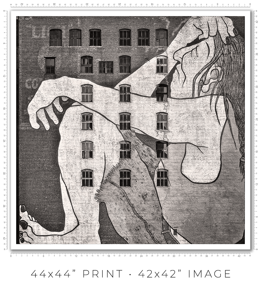 Native American Lost in Chicago Mural - Igor Menaker Fine Art Photography