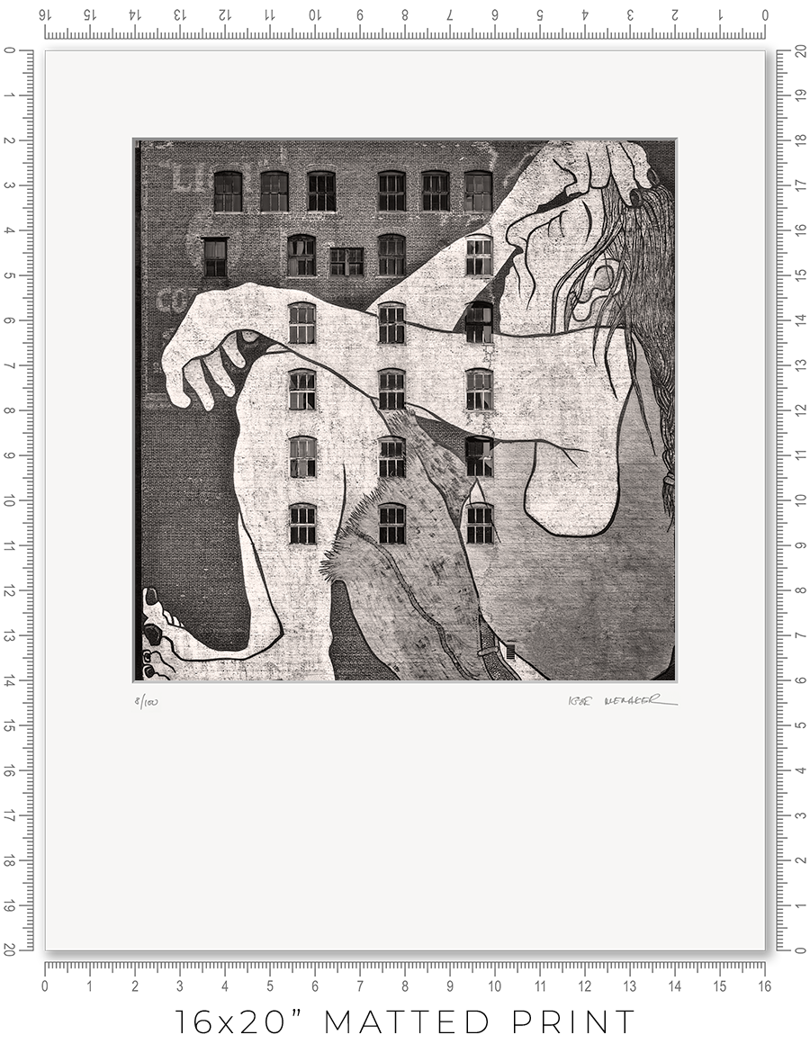 Native American Lost in Chicago Mural - Igor Menaker Fine Art Photography
