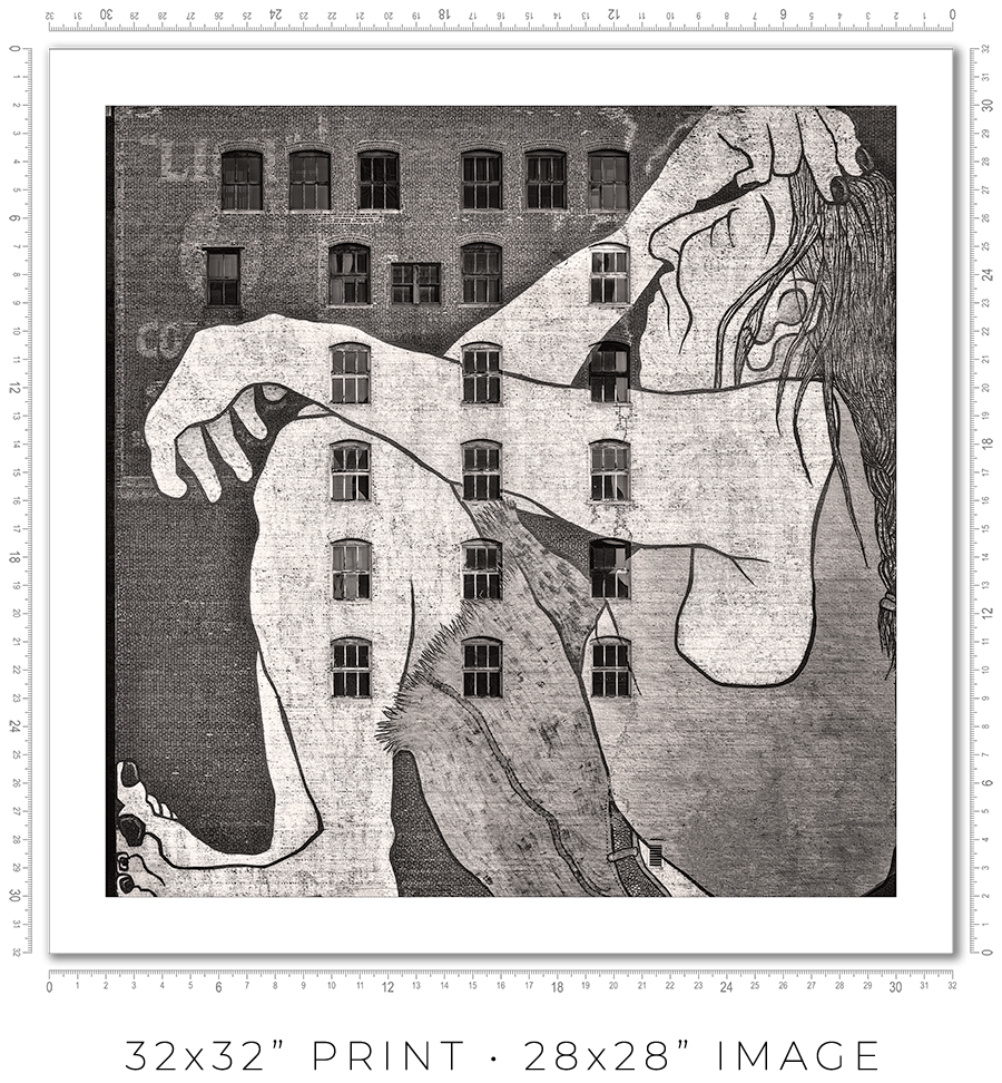 Native American Lost in Chicago Mural - Igor Menaker Fine Art Photography