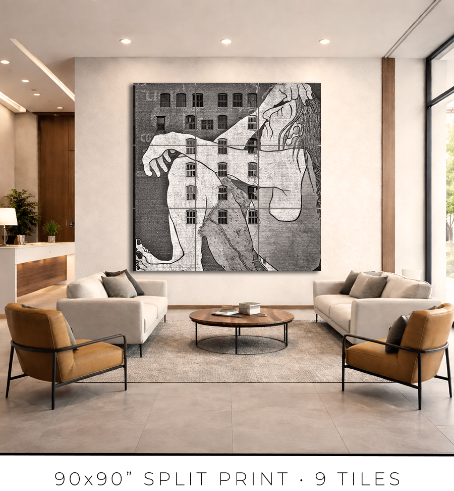 Native American Lost in Chicago Mural - Igor Menaker Fine Art Photography