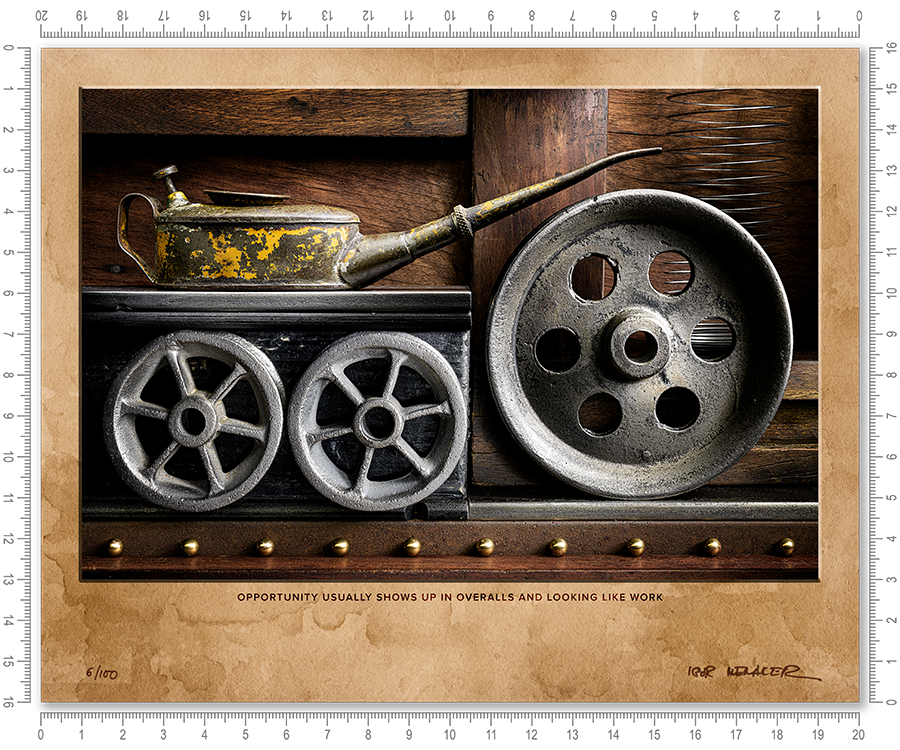 Opportunity usually shows up in overalls and looking like work - Igor Menaker Fine Art Photography