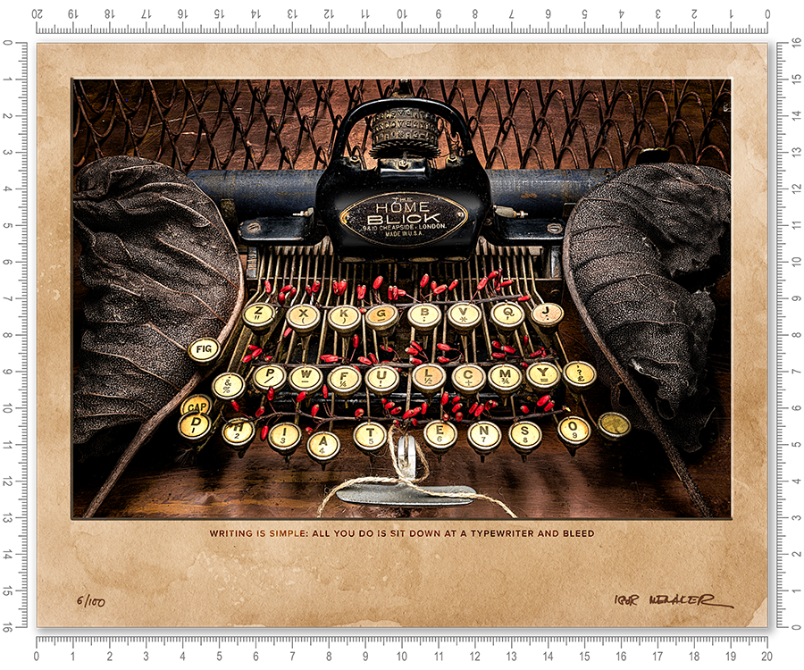 Writing is simple: all you do is sit down at a typewriter and bleed
