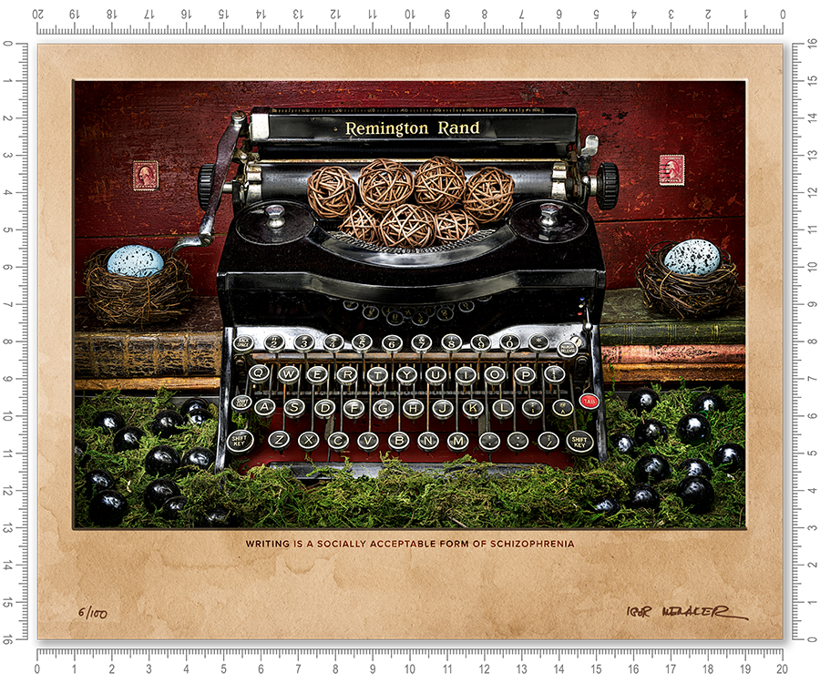 Writing is a socially acceptable form of schizophrenia