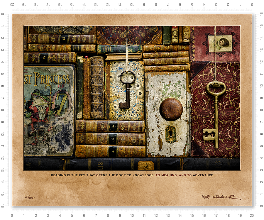 Reading is the key that opens the door to knowledge, to meaning, and to adventure - Igor Menaker Fine Art Photography