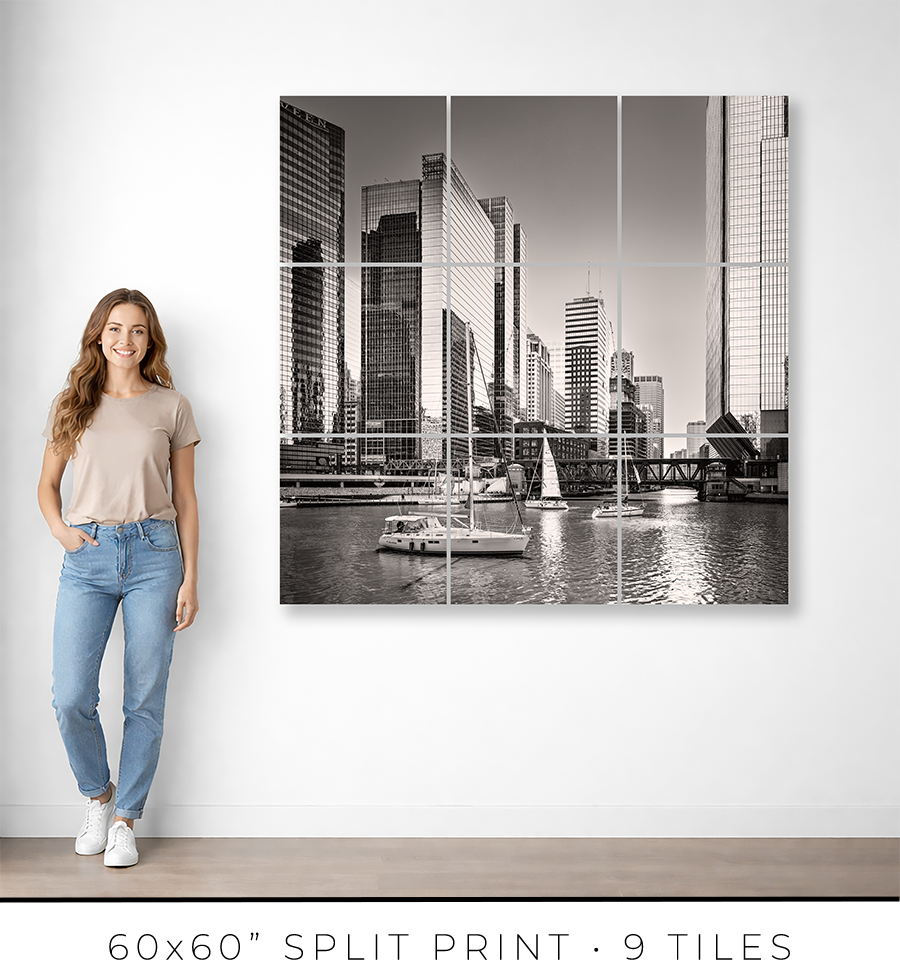 Sailboats Waiting At Wolf Point - Igor Menaker Fine Art Photography