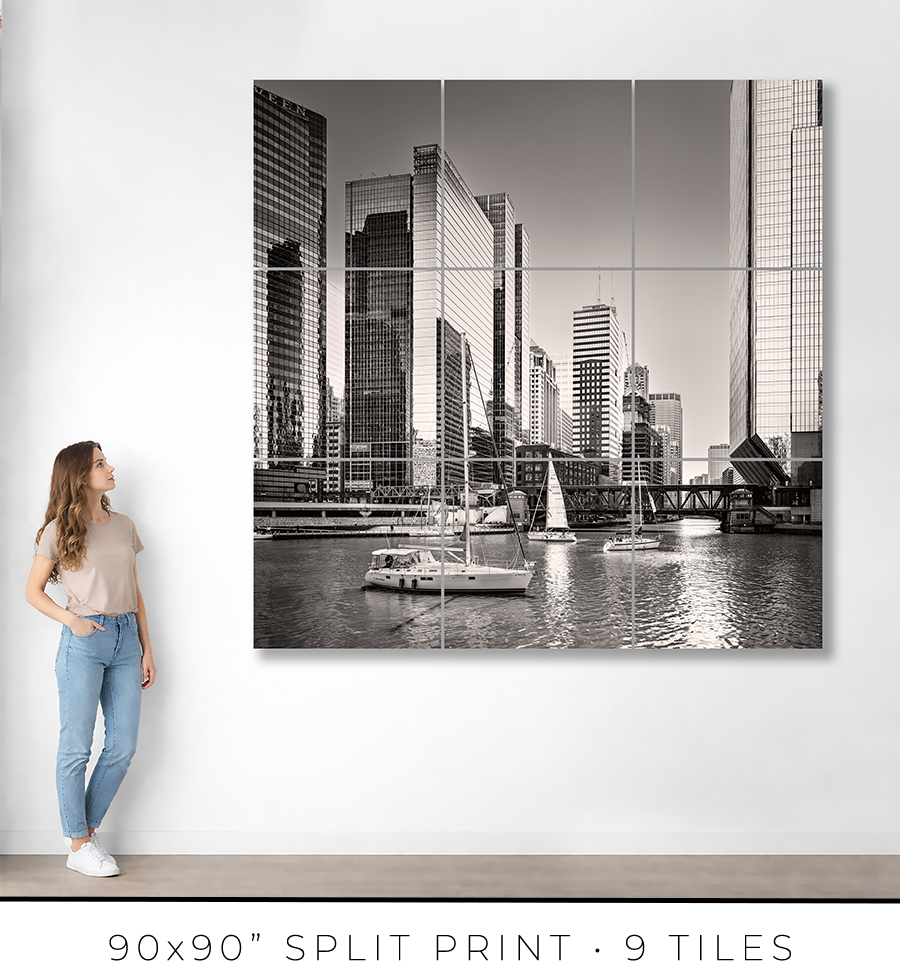 Sailboats Waiting At Wolf Point - Igor Menaker Fine Art Photography