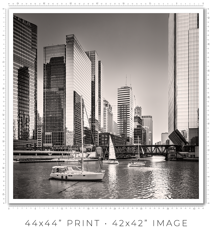 Sailboats Waiting At Wolf Point - Igor Menaker Fine Art Photography