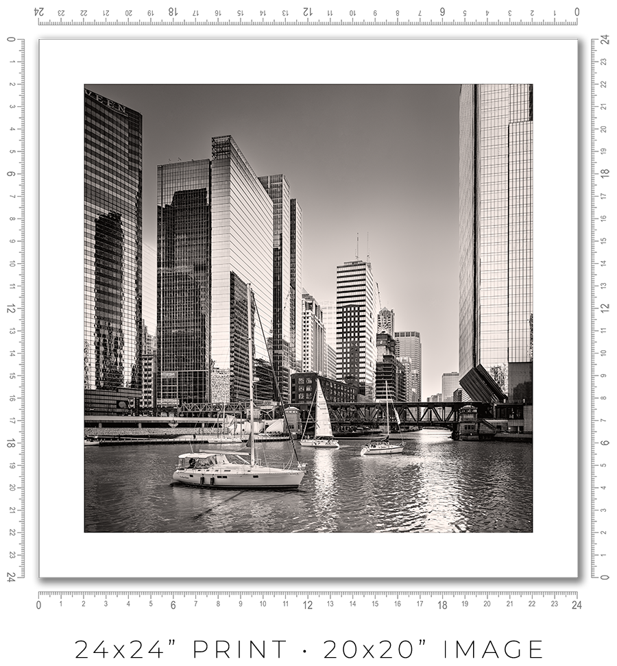 Sailboats Waiting At Wolf Point - Igor Menaker Fine Art Photography