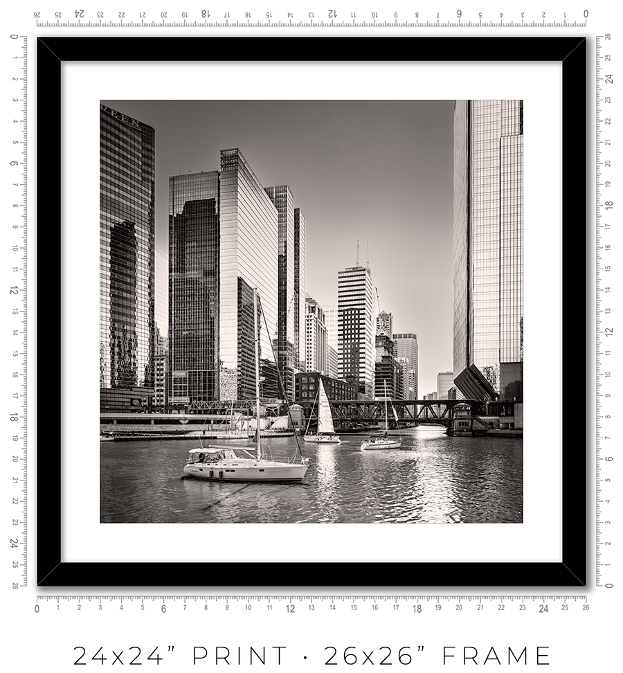 Sailboats Waiting At Wolf Point - Igor Menaker Fine Art Photography