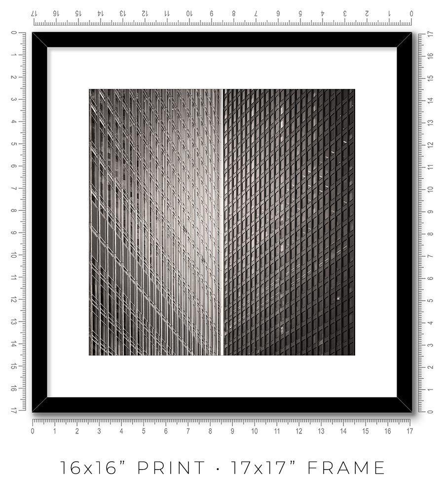 Sliver of Light Between Glass Towers