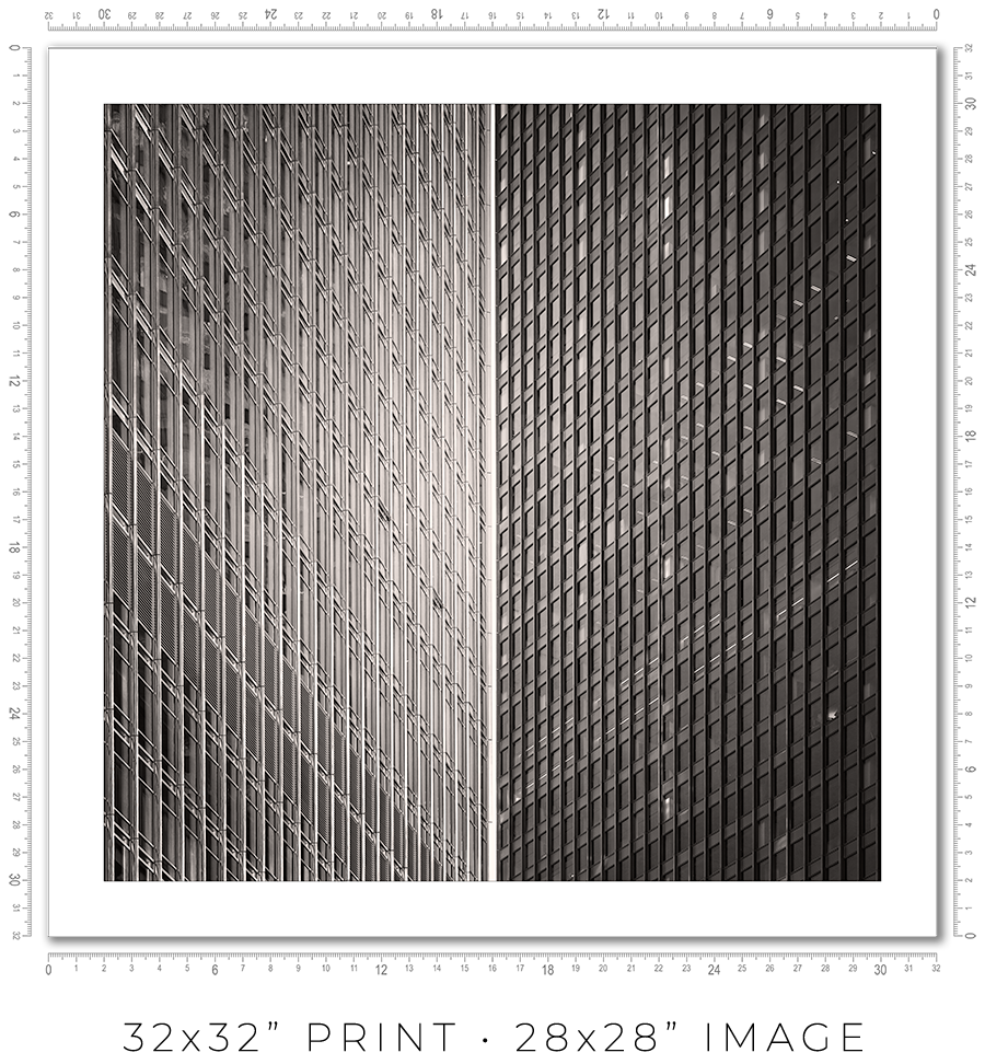 Sliver of Light Between Glass Towers