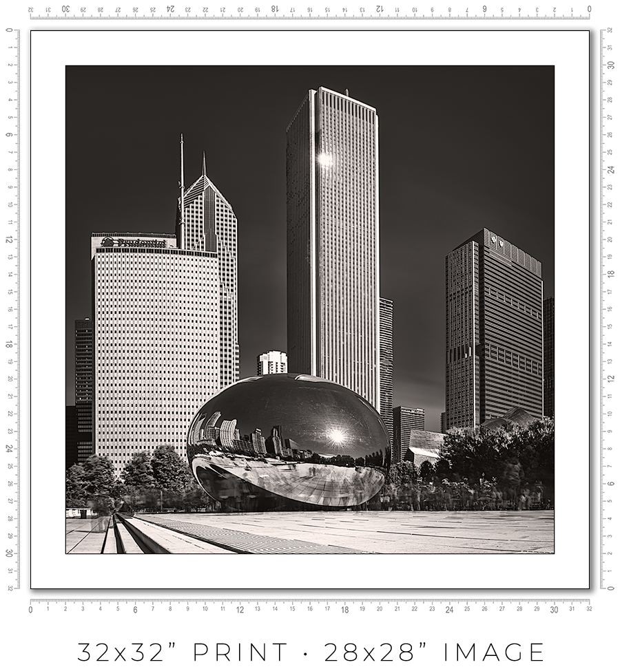 The Bean And The Chicago Skyline - Igor Menaker Fine Art Photography