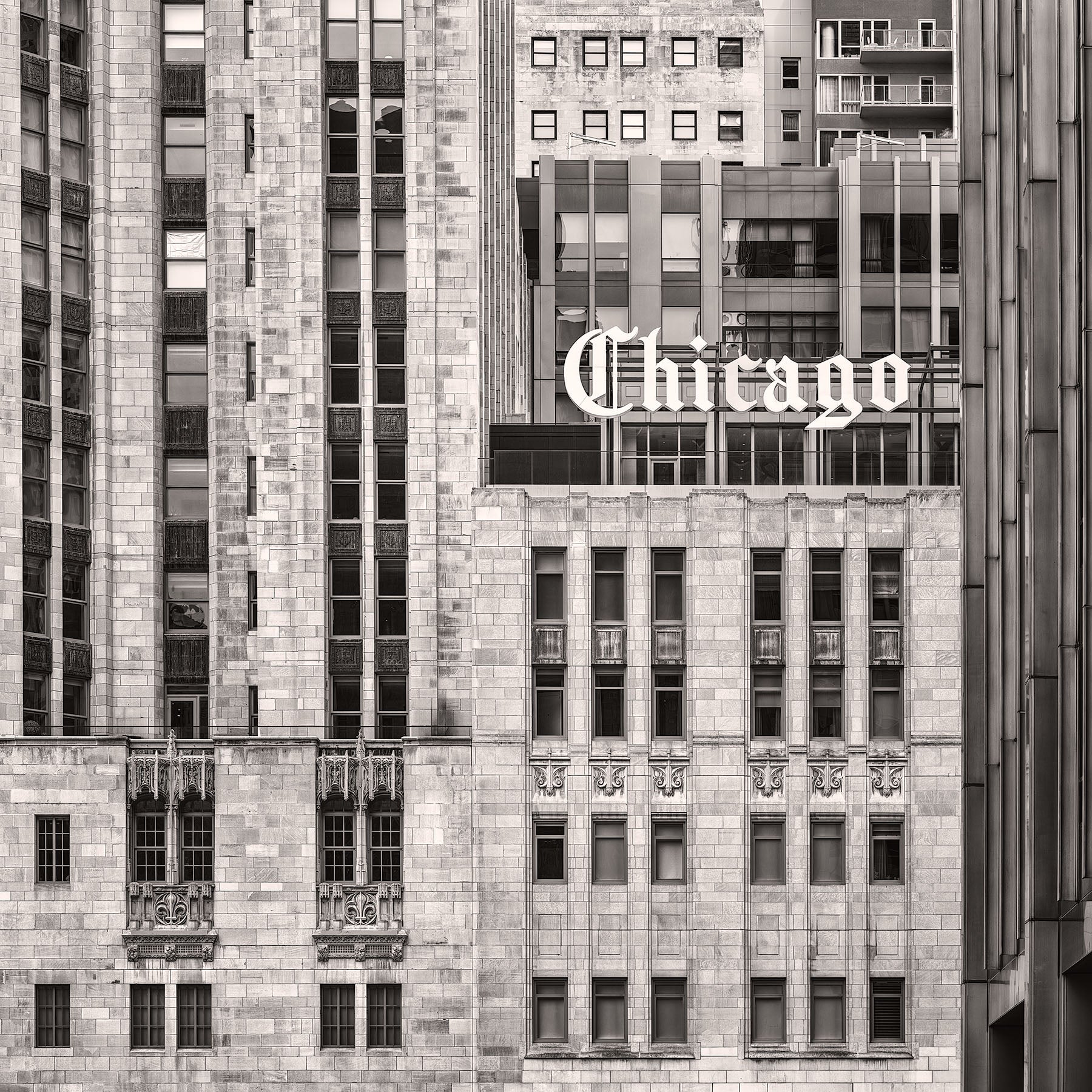Tribune Tower South Facade