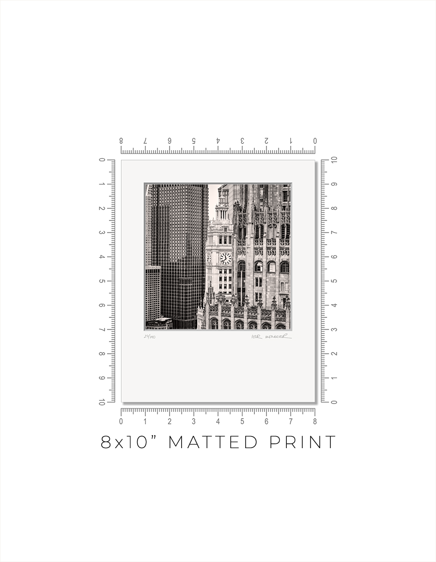 Tribune–Wrigley–Burnett Vertical Alignment - Igor Menaker Fine Art Photography