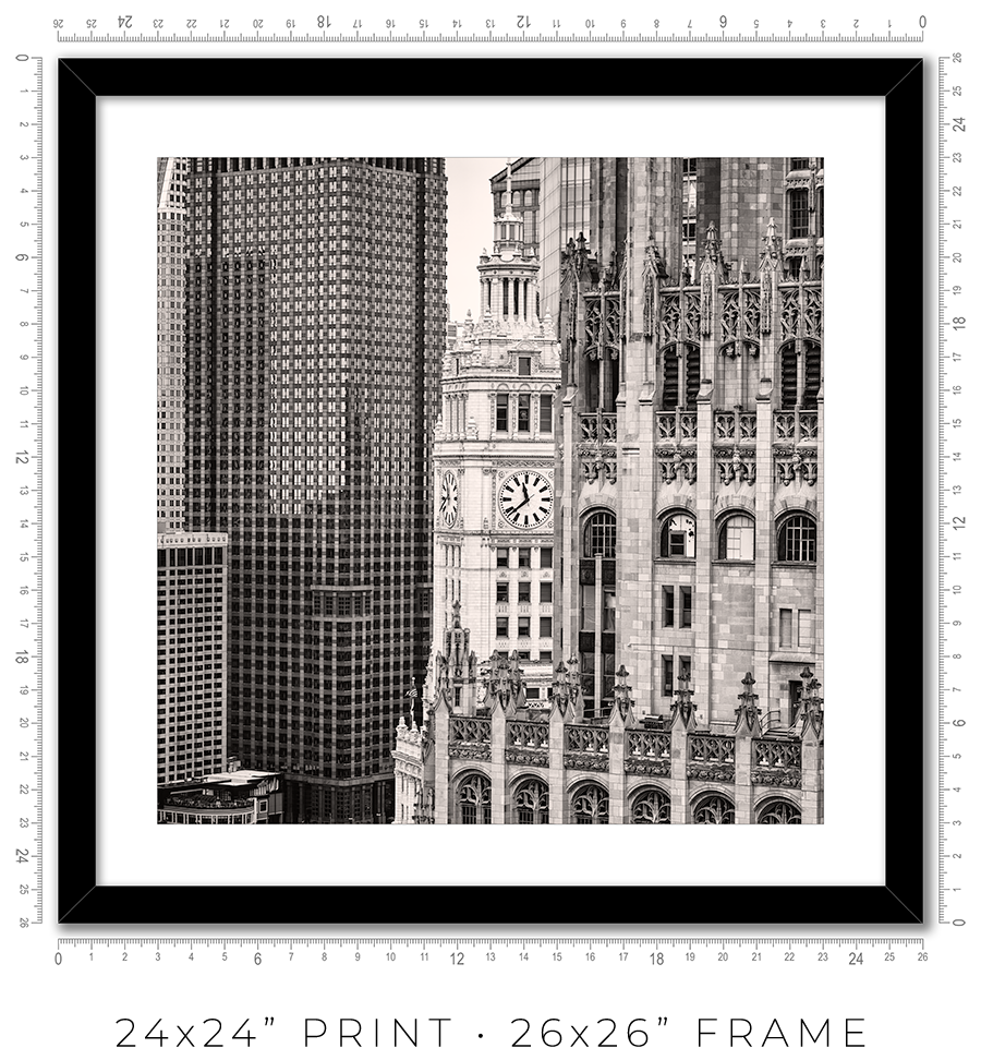 Tribune–Wrigley–Burnett Vertical Alignment - Igor Menaker Fine Art Photography