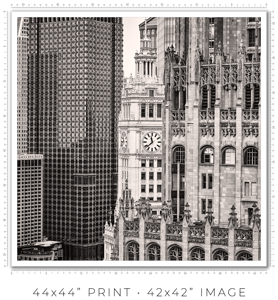 Tribune–Wrigley–Burnett Vertical Alignment - Igor Menaker Fine Art Photography