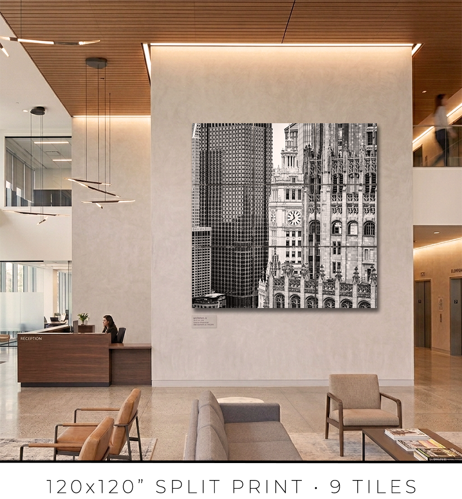 Tribune–Wrigley–Burnett Vertical Alignment - Igor Menaker Fine Art Photography
