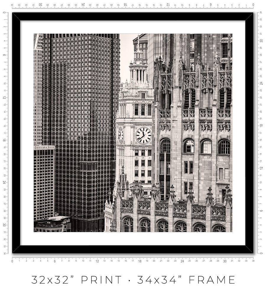 Tribune–Wrigley–Burnett Vertical Alignment - Igor Menaker Fine Art Photography