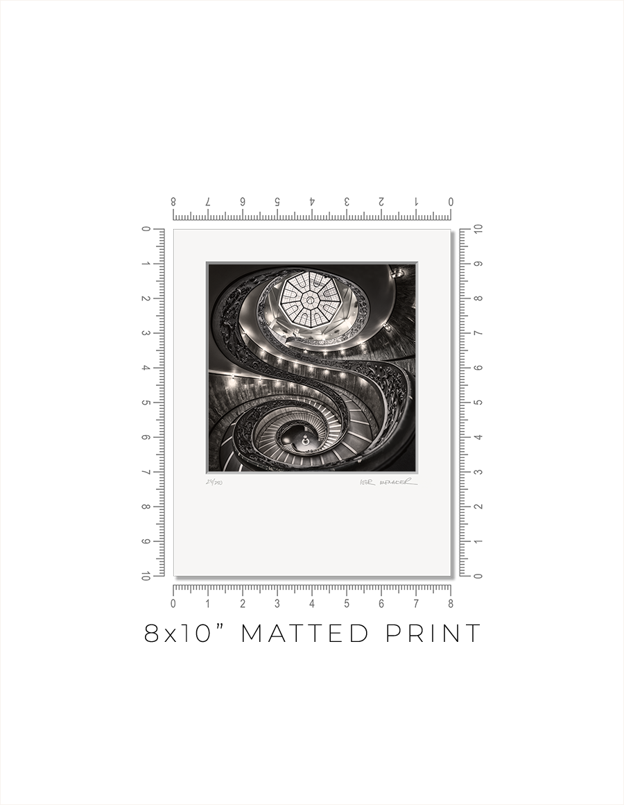 Vatican Spiral Staircase - Igor Menaker Fine Art Photography