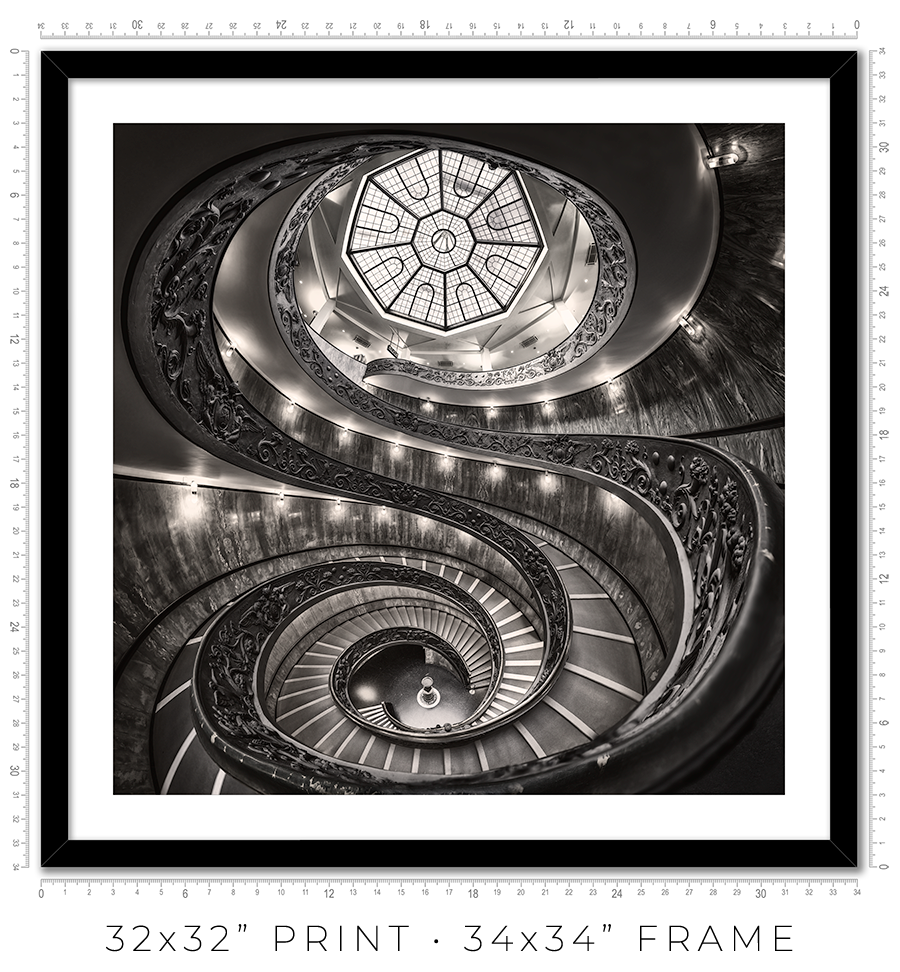 Vatican Spiral Staircase - Igor Menaker Fine Art Photography