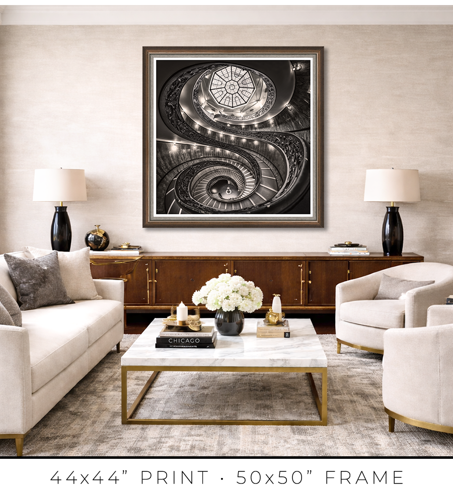 Vatican Spiral Staircase - Igor Menaker Fine Art Photography