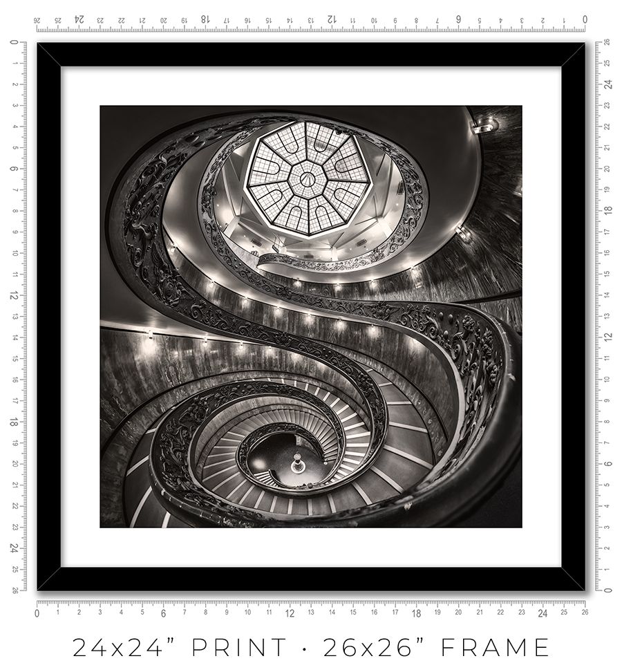 Vatican Spiral Staircase - Igor Menaker Fine Art Photography