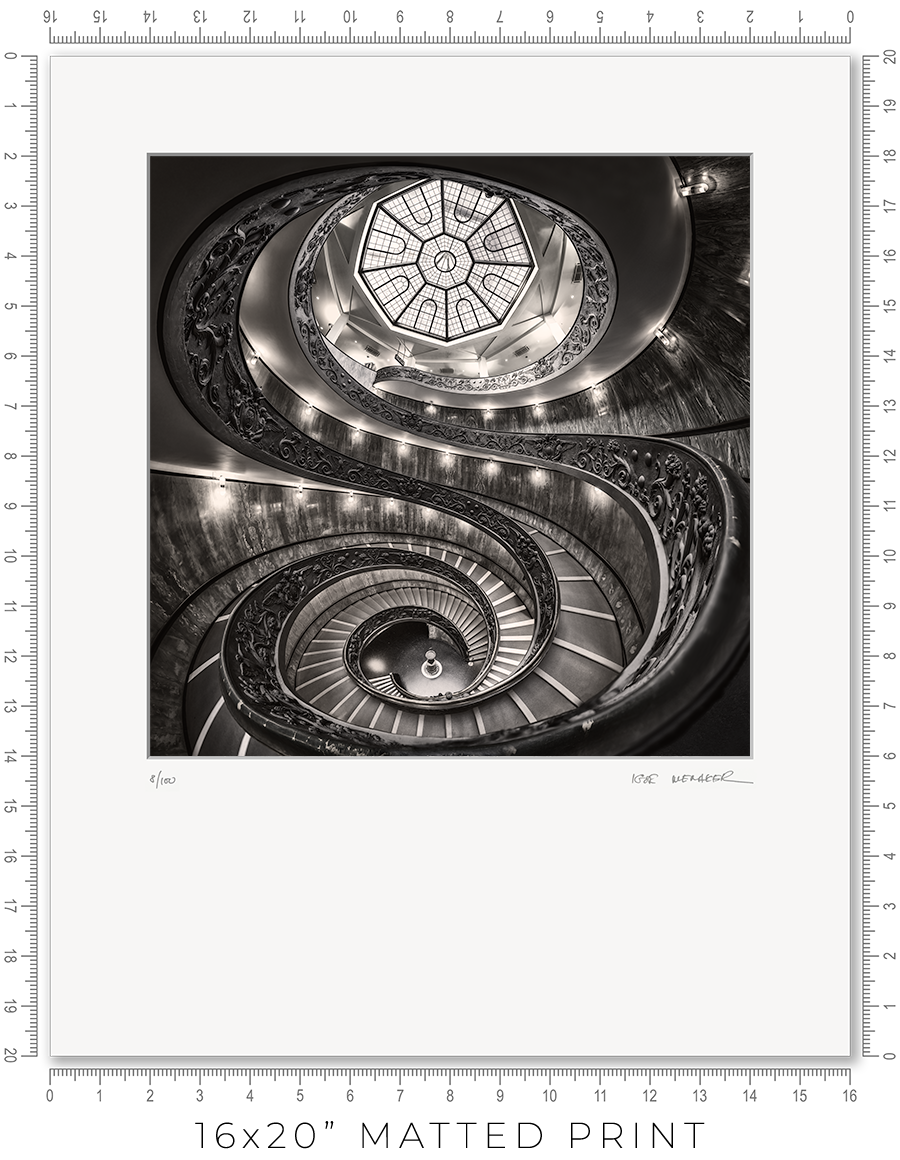 Vatican Spiral Staircase - Igor Menaker Fine Art Photography