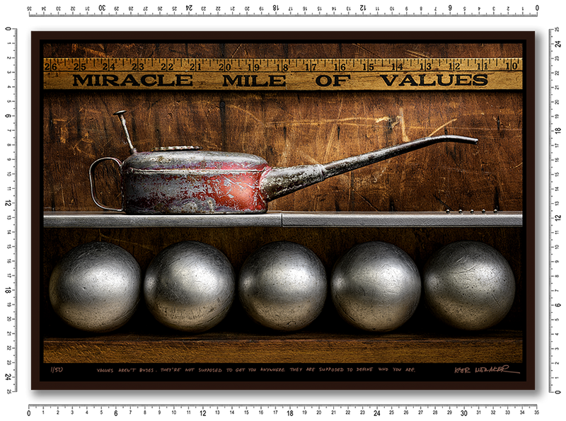 Values aren't buses. They're not supposed to get you anywhere. They're supposed to define who you are.