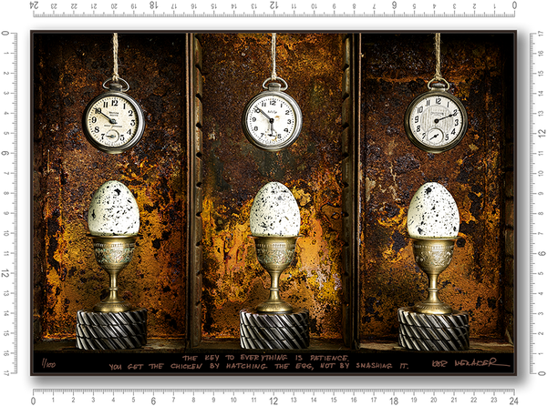 The key to everything is patience. You get the chicken by hatching the egg, not by smashing it.