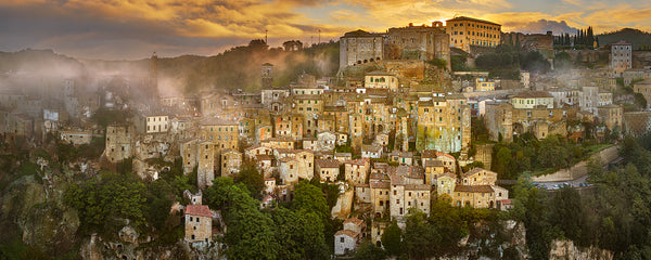 Sunrise over Sorano : Tuscany