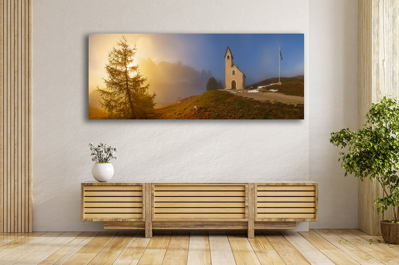 Cappella di San Maurizio on Passo Gardena in Dolomites