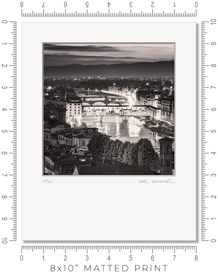 Ponte Vecchio at Night - Igor Menaker Fine Art Photography