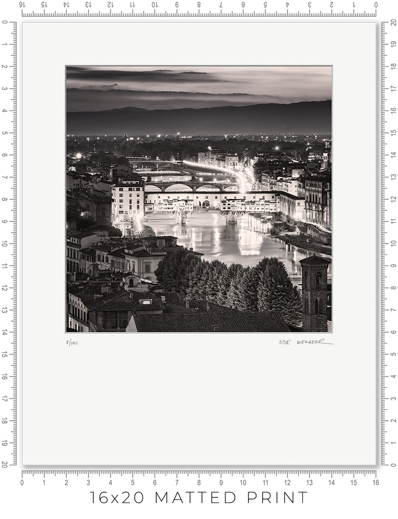 Ponte Vecchio at Night - Igor Menaker Fine Art Photography