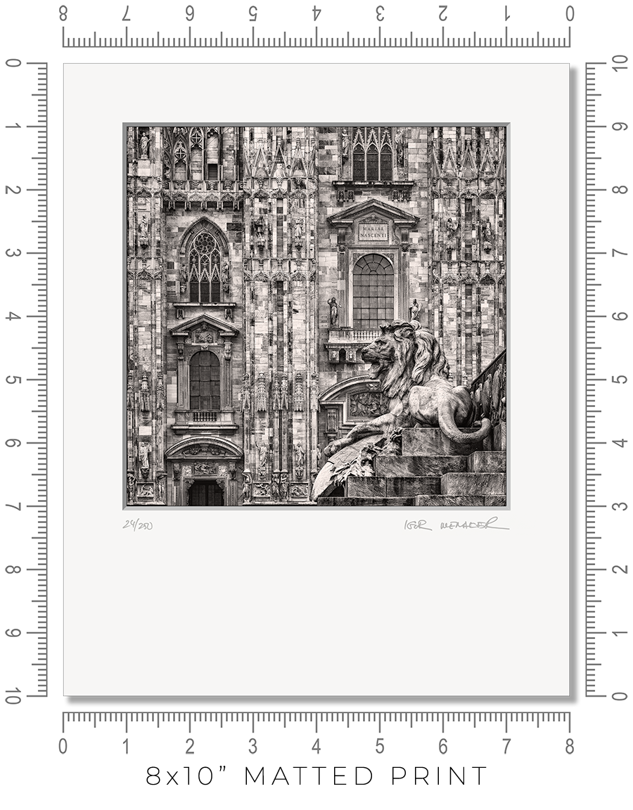 Milan Duomo Lion - Igor Menaker Fine Art Photography