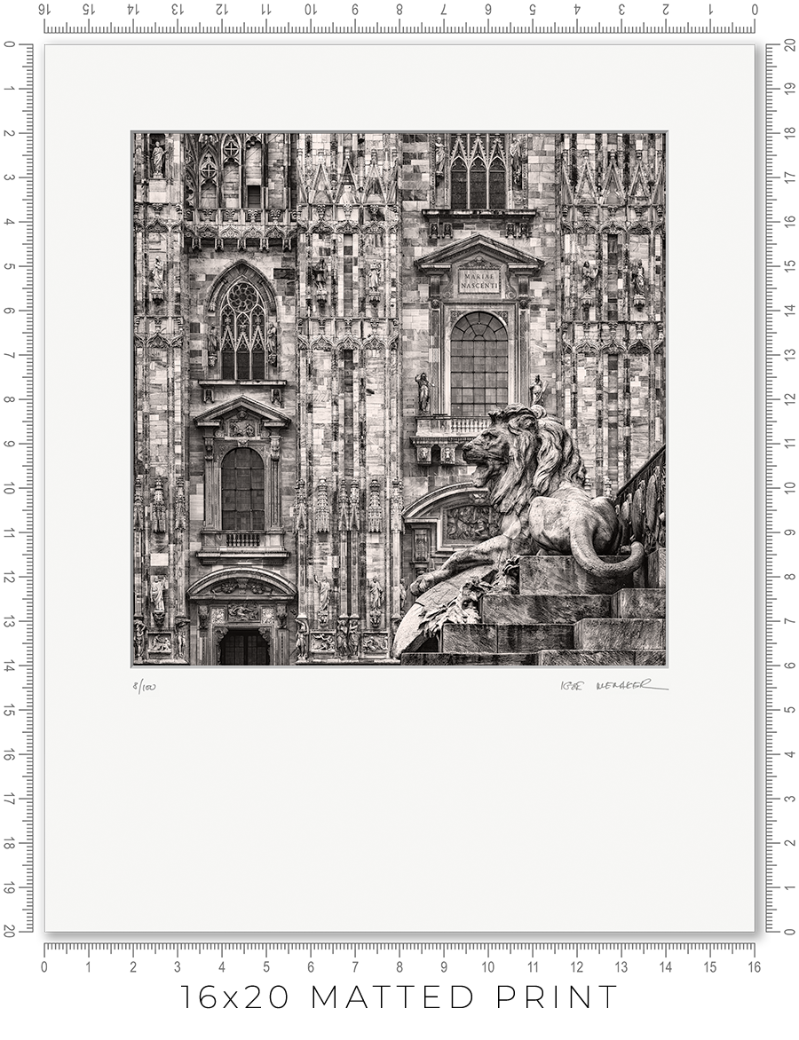 Milan Duomo Lion - Igor Menaker Fine Art Photography