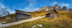 Old Huts on Passo Gardena in Dolomites - Igor Menaker Fine Art Photography