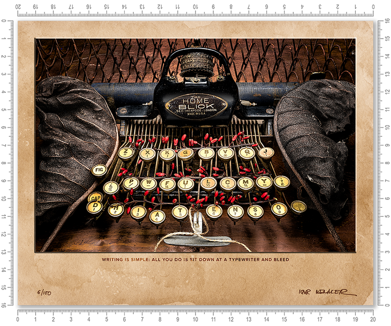 Writing is simple: all you do is sit down at a typewriter and bleed